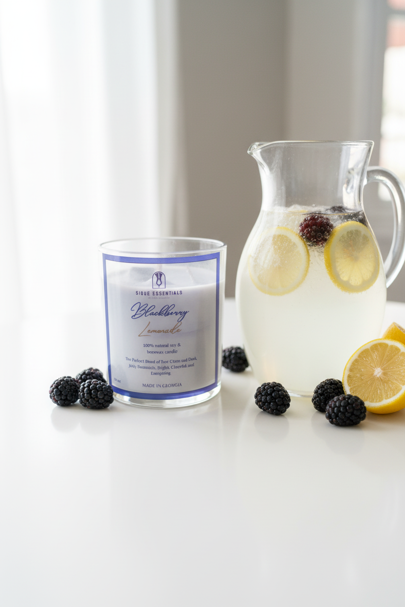 Blackberry Lemonade — Label Shot with Pitcher