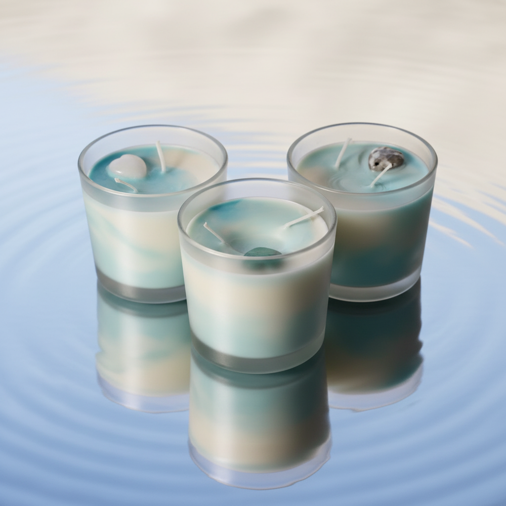 Candles with Water Reflection - Set 2