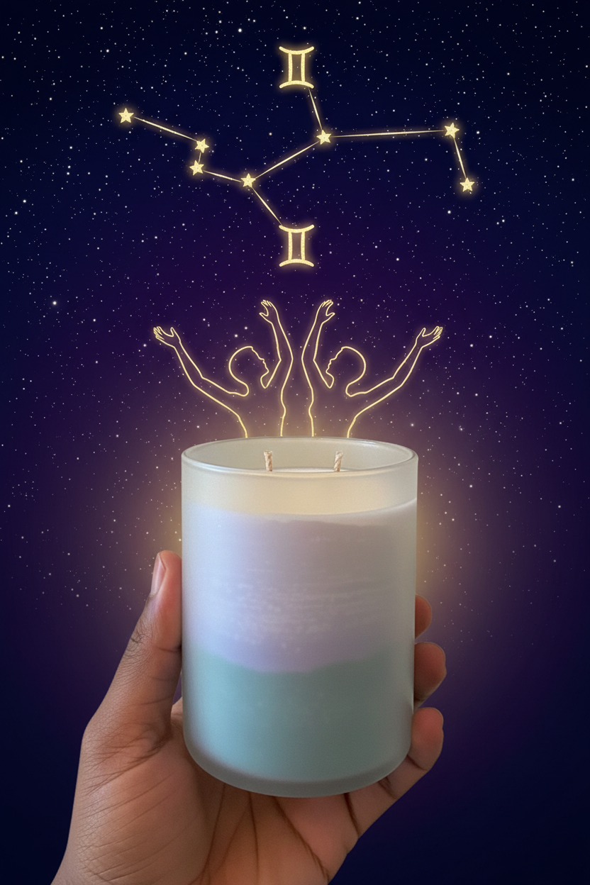 Gemini — Side with Zodiac Background