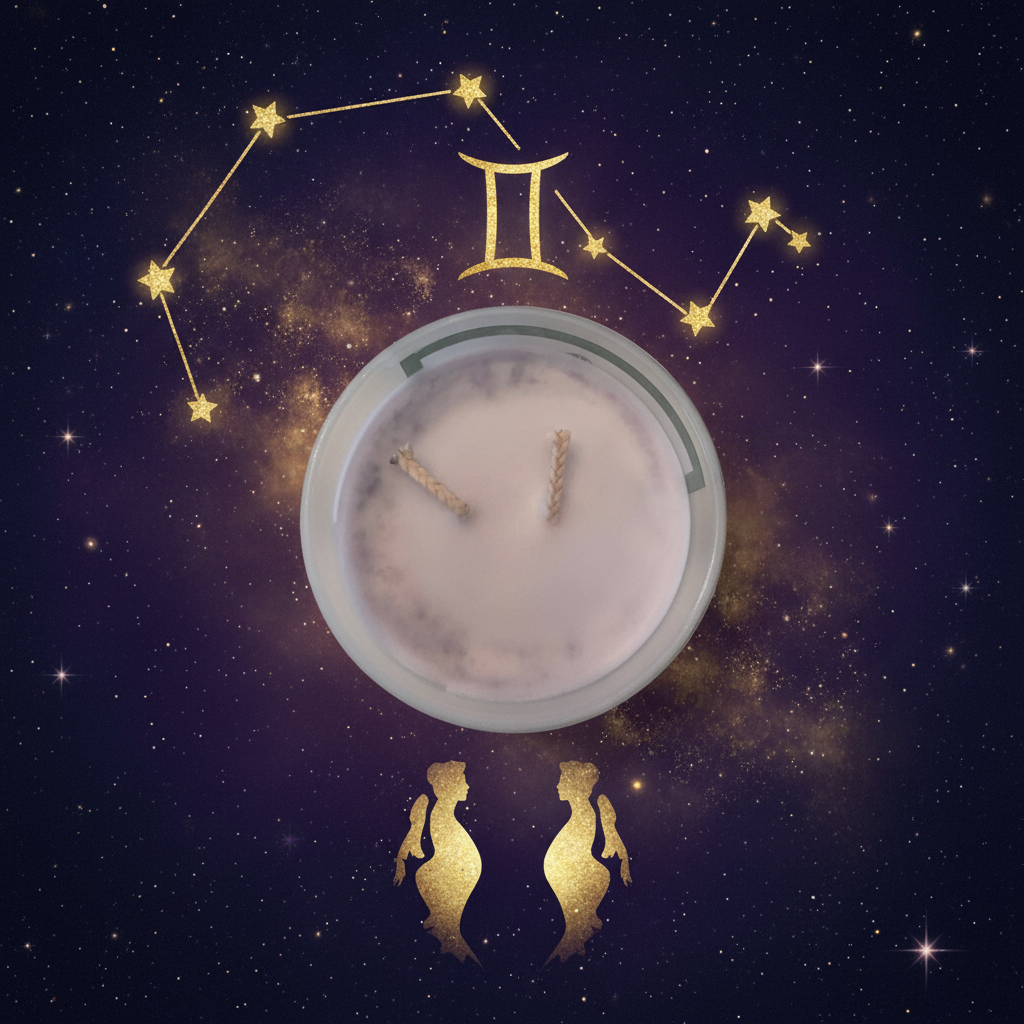 Gemini — Top Down with Zodiac Background