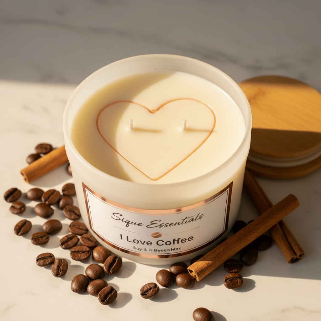 I Love Coffee Candle: Alertness through Anticipation