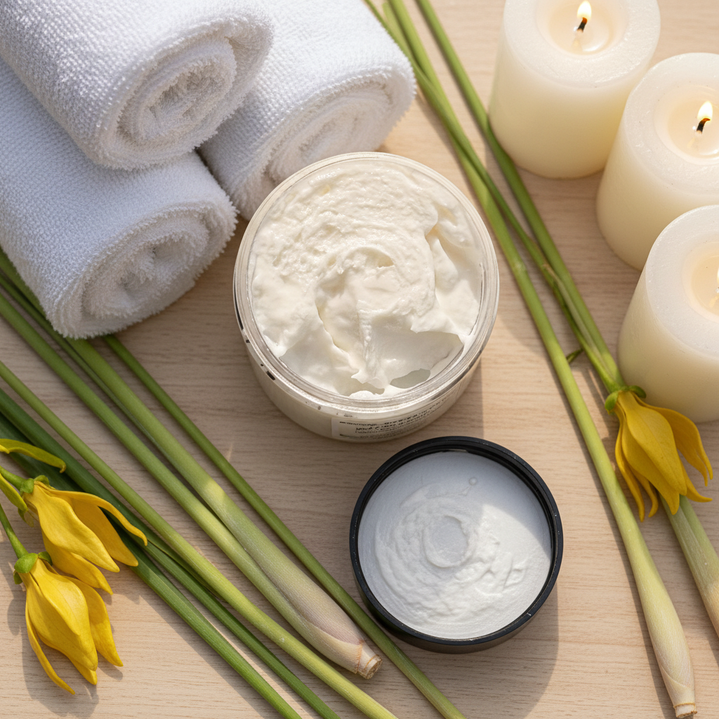 Lemongrass & Ylang Ylang - Top Down Spa Background