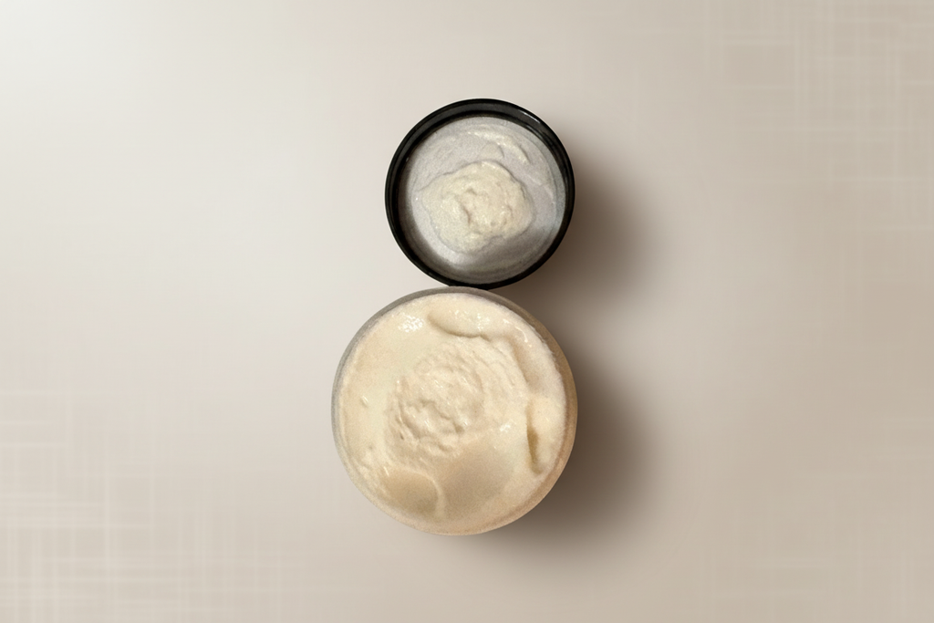 Men's cream, bundles, and soaps with cohesive backgrounds