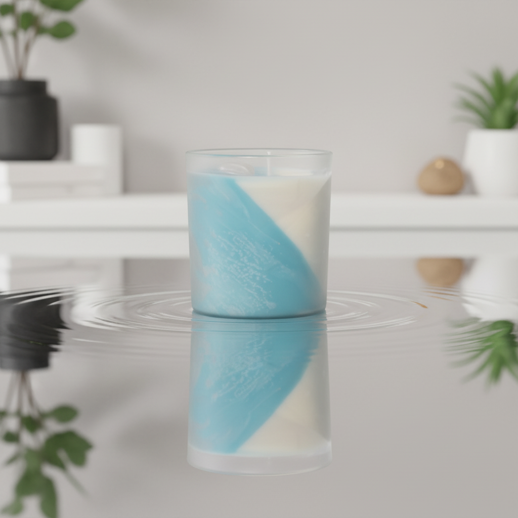 Pisces Candle with Water Reflection