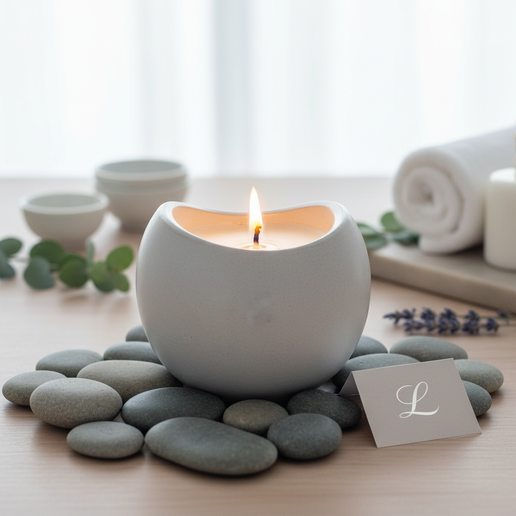 Stone Cold Comfort Heart Candle