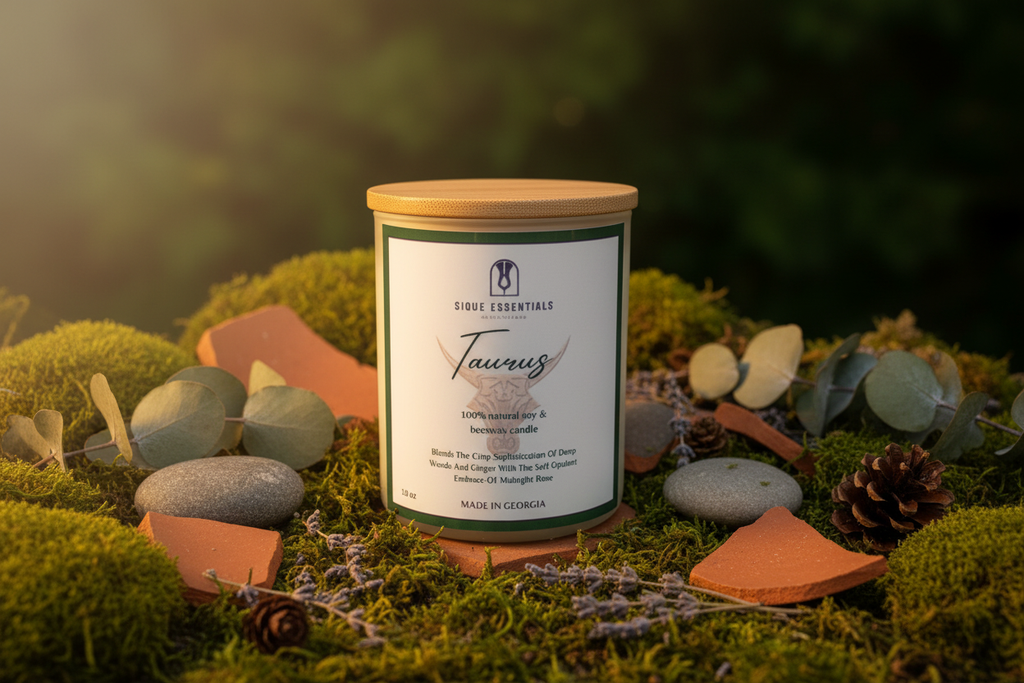 Taurus Candle - Earth Background
