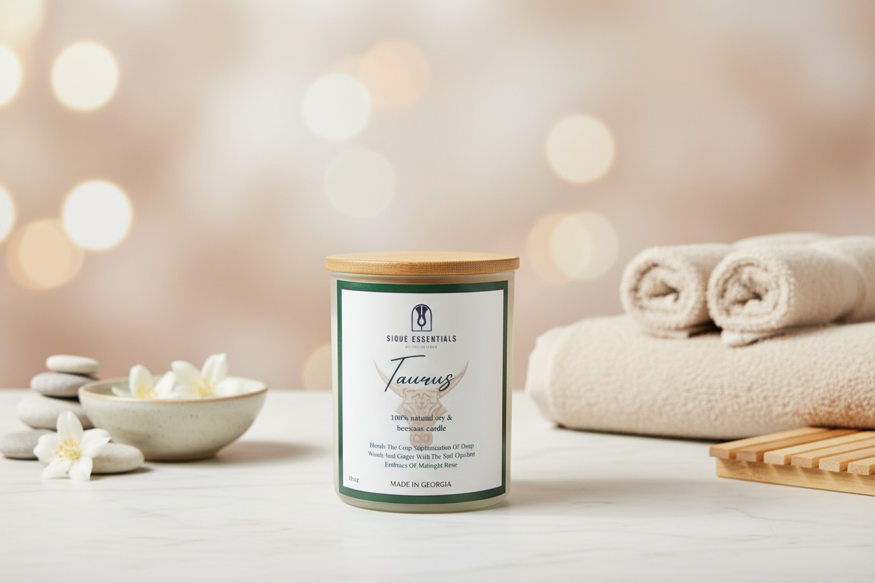 Taurus Candle - Spa Luxury Background